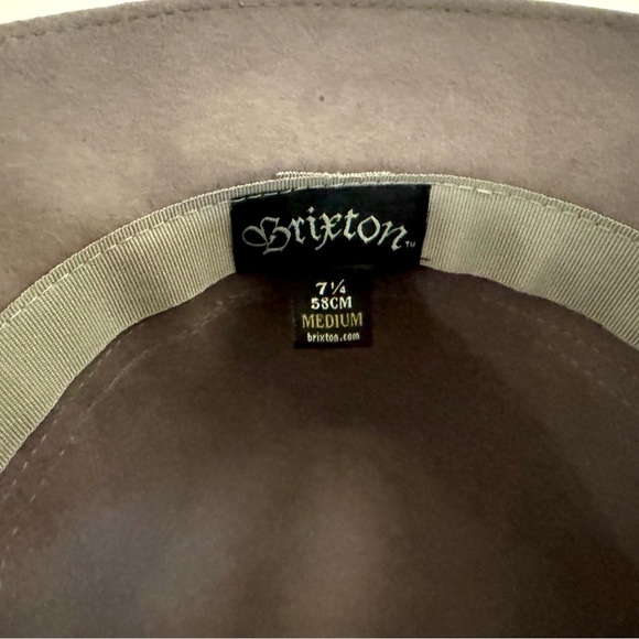 Taupe wool fedora with braided trim size medium from Brixton - Picture 4 of 4